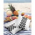 thumbnail image 4 of Outdoor Throw Pillow Cover Rural Black and White Buffalo Lattice Checked Waterproof Cushion Covers 2 Pack Gingham Pillow Cases Home Decoration for Patio Garden Couch Sofa, 4 of 7
