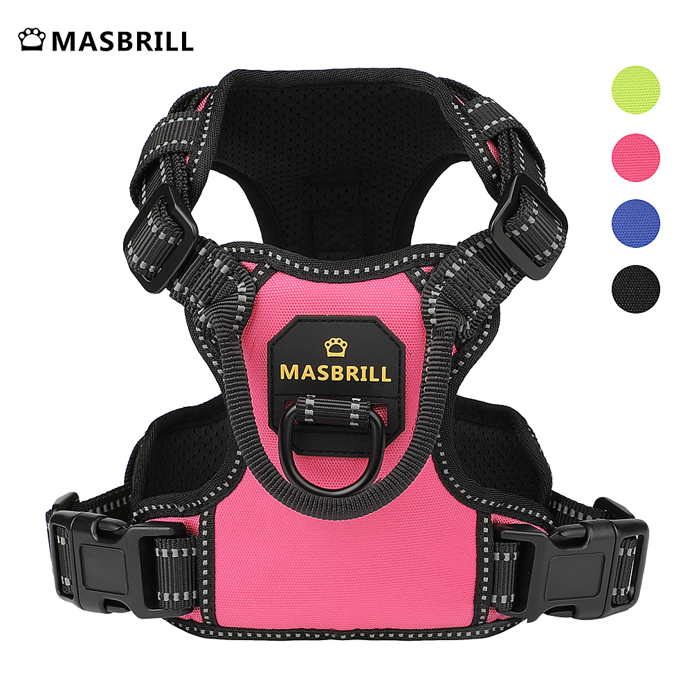 MASBRILL Reflective No-Pull Dog Harness, Pink XS photo 6