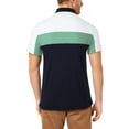 thumbnail image 2 of Ma Croix Mens Premium Lightweight Heritage Chest Stripe Pattern Polo Short Sleeve Pique Golf T Shirt, 2 of 6
