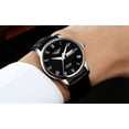thumbnail image 4 of GUANQIN Men Business Analog Automatic Self-Winding Mechanical Stainless Steel Leather Business Wrist Watch Day Date Luminous Waterproof Sapphire Mirror Clock Man, 4 of 5