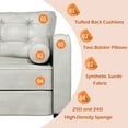 thumbnail image 4 of YODOLLA 84.2” Modern Sofas and Couches with 2 Bolster Pillows Mid Century Modern Sofa for The Living Room-White, 4 of 8