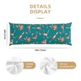 thumbnail image 2 of Naloa Giraffes Doing Various Yoga Super Soft 20x60 Body Pillow Case,Long Side Hidden Zipper（PILLOWS ARE NOT INCLUDED）, 2 of 6