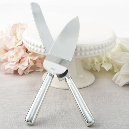 Beverly Clark Cake Knife - Elegance Classic Silver Stainless Steel Cake Knife & Server Set