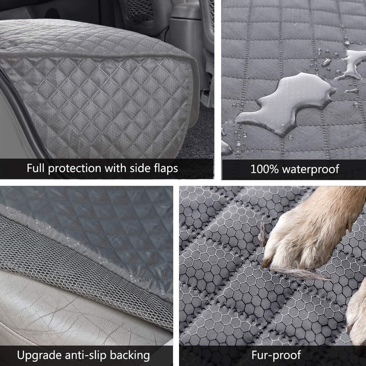Heavy-Duty & Nonslip Back Seat Cover for Dogs,Washable & Compatible Pet Car Seat Cover for Cars 100% Waterproof Dog Car Seat Covers Vailge Bench Dog Seat Cover for Back Seat Trucks & SUVs