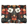 thumbnail image 7 of Yayeee Kitchen Curtains Tier Pair Light Filtering 27"x36" Rod Pocket Short Cafe Window Panel, Red Flowers Pattern, 7 of 7