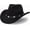 Black-yb, variant on Western Cowboy Hat for Men Women Classic Fedora Hat with Buckle Belt ,Black