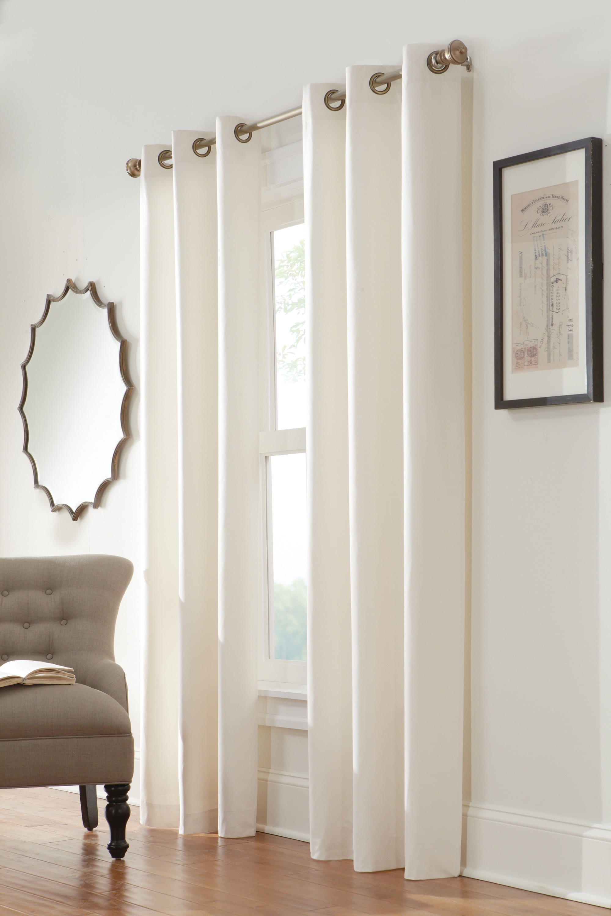 Plano Grommet Insulated Solid Curtain Panel 40" x 84" in Natural