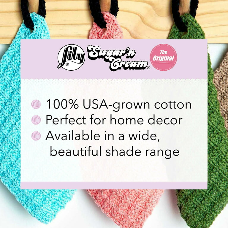 Lily Sugar'N Cream Super Size Buttercream Yarn - 6 Pack of 85g/3oz - Cotton  - 4 Medium (Worsted) - 150 Yards - Knitting/Crochet