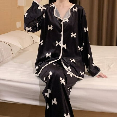 

CoCopeaunt Women Pajamas Autumn Velvet Winter Sleepwear Casual Nightwear Pyjamas Suit Home Clothes Plus Size Cartoon Sleepwear Set