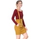 thumbnail image 4 of Falda de tirantes Rectos Allegra K Cintura Alta Traje de Navidad Amarillo L, 4 of 6