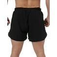 thumbnail image 3 of SHCKE Men's Running Shorts Athletic Casual Beach Shorts Active Gym Shorts with Pockets, 3 of 5