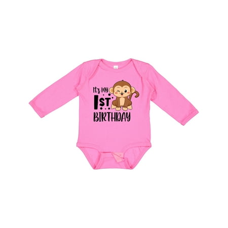 

Inktastic Monkey Its My 1st Birthday Gift Baby Boy or Baby Girl Long Sleeve Bodysuit