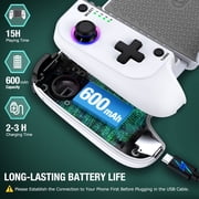 Beboncool Wireless Mobile Game Controller for iPhone iOS Android, Hall Effect Joystick, RGB Light, Turbo, Dual Vibration, 8H Battery