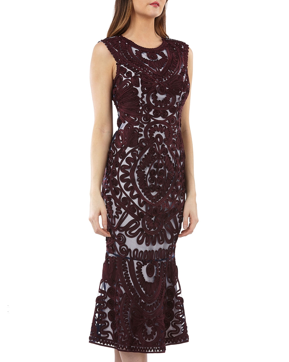 soutache midi dress
