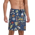 thumbnail image 2 of Sikiie Marine Nautical Mens Pajama Shorts, Lightweight Lounge Pant with Pockets Soft Sleep Pj Shorts for Men3X-Large, 2 of 6