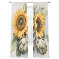 thumbnail image 6 of Summer Sunflower Sheer Curtains for Living Room Bedroom Yellow Green Floral Watercolor Plant Sheer Curtains 84 Inch Long 2 Panels Set Light Filtering Curtain Window Treatments Drapes for Dining Room, 6 of 6