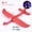 Red, variant on 17.5" LED Light Foam Airplane Toy, Throwing Glider, 2 Flight Modes, Easy to Install, Outdoor Sport Toy, for Kids Boys Birthday