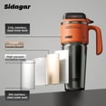 thumbnail image 3 of Sidagar 32 oz Stainless Steel Insulated Tumbler with Push-Button Lid and Handle, Orange, 3 of 8