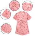 thumbnail image 4 of LYMAYTER 1-7Y Toddler Girls Silky Satin Kimono Robes Kids Baby Floral Short Bathrobes for Wedding Birthday Party Spa, 4 of 10