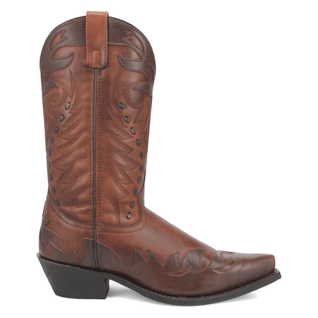 

Laredo Mens Gentry Tooled Inlay Embroidered Snip Toe Cowboy Casual Mid Cal