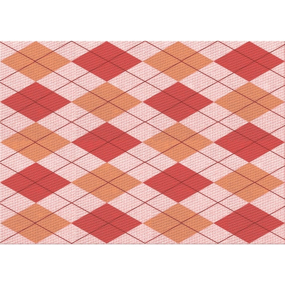 Ahgly Company Machine Washable Indoor Rectangle Transitional Deep Rose Pink Area Rugs, 5' x 8'