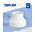 thumbnail image 3 of 2 Pcs 6 To 4 Inch Duct Reducer Increaser Abs Air Duct Adapter Duct Fan Or Dryer Vent Adapter Pipe C, 3 of 5