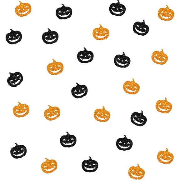 120 Halloween Confetti, Little Pumpkin Table Confetti, Halloween Pumpkin Cut Outs, Fall Pumpkin Paper Scatters for Halloween/Thanksgiving Day Party Table Decoration