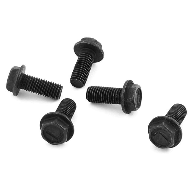 Unique Bargains 5 Pcs Black Metallic 7mm Dia Reverse Thread Screws for Machine