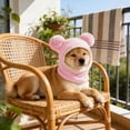 thumbnail image 7 of Adjustable Knit Dog Hat for Large Dogs, Winter Warm & Summer Sun Protection with Brim, Soft Pink Beanie for Medium Large Breed Pets All Season, 7 of 7