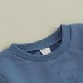 thumbnail image 3 of Zehjuhan Toddler Boy 2-Piece Baby Boy Solid Color Long Sleeve Shirt and Pant Clothing Set for Winter Fall Blue，3-6M, 3 of 7