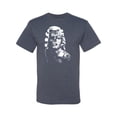 thumbnail image 2 of Manilyn Monroe Skull Face and Body Tattoo | Mens Pop Culture Graphic T-Shirt, Vintage Heather Blue, Large, 2 of 4