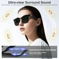 thumbnail image 3 of SUWU Smart Glasses with AI,Bluetooth Glasses with 110+ Translation,Smart Glasses for Men&Woman,Multifunctional Bluetooth Glasses for Men (Black), 3 of 8