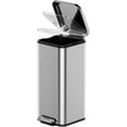 thumbnail image 2 of GOGRANT 8 Gallon Step Trash Can, Square Fingerprint-Proof Garage Can with Soft-Close Lid for Kitchen, with Removable Inner Bucket, 30-Liter, 2 of 7