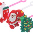 thumbnail image 5 of KAKOWELY 4 piezas de adornos navideños para pajitas, lindos tapones para pajitas, puntas para pajitas para beber, 5 of 5