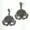 Black, variant on Feather Mask Dangle Earrings