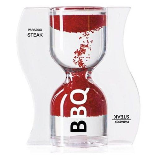 Paradox 3 Minute BBQ & Steak Timer / Hourglass Sand Flows from Bottom