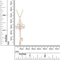 thumbnail image 2 of AFFY 1/10 Carat Round Cut Natural White Diamond Key Pendant Necklace Along With 18" Chain In 14K Rose Gold Over Sterling Silver (0.1 Cttw, I2-I3 Clarity), 2 of 3