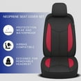 thumbnail image 4 of Neoprene Car Seat Cover 2 Front Seats, Waterproof Seat Covers for Cars, Universal Fit for Most Car Interior Covers-Sedan Truck SUV(Black/Red), 4 of 15
