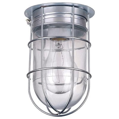 Canarm Ceiling/Wall Barn Light with Cage - 120V, Model# BL04CWG