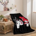 thumbnail image 1 of Kuromi Cartoon Series Single-Sided Flannel 3D Digital Printing Blanket Cover, 1 of 1