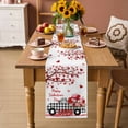 thumbnail image 2 of Valentine's Day Table Runner 60 Inches Long Farmhouse Dress Scarves, Love Tree Branches Truck Roses Buffalo Plaid Dining Tablerunner for Coffee Table/Kitchen Island/Party Décor, 13" x 60", 2 of 8