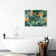 thumbnail image 6 of Chilfamy Orange Flowers Green Leaves Canvas Wall Decor For Home Living Room Bedroom Kitchen Dining Room Stairway Corridor Hotel Office Salon Condo Bar Mediation Wall Art 20x16in, 6 of 6