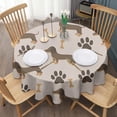 thumbnail image 3 of Dachshund and Paws Round Tablecloth 60"x60",Wrinkle Wipeable Table Cloth for Kitchen Dining Room Picnic Patio Party, 3 of 6