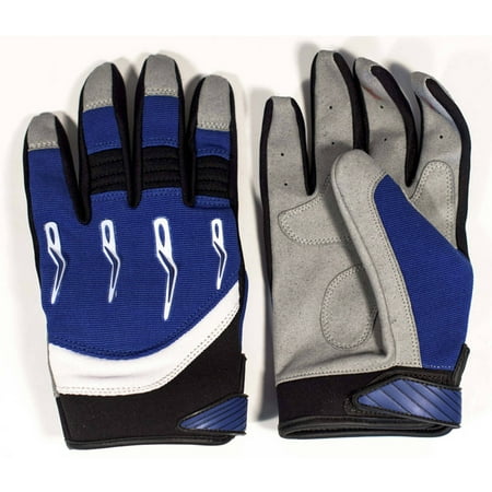 Race-Driven ATV MX Off Road Silicone Fingertip Riding Gloves Blue