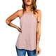 thumbnail image 1 of Gibobby Top de verano para mujer, camiseta Sexy con temperamento, chaleco estampado, camiseta sin mangas con cuello Halter y hombros descubiertos(Rosa,M), 1 of 4