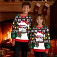 thumbnail image 2 of gcong Boys Girls Christmas Sweatshirts Novelty Sweat Shirts for Boys Girls Funny Xmas Crewneck Pullover Jumper 3D Graphic Long Sleeve Shirts, 2 of 4