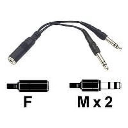 UPC: 0728736015166 | Hosa Technology 0.25   TRSF to Dual TRSM Y Cable (Set of 2)