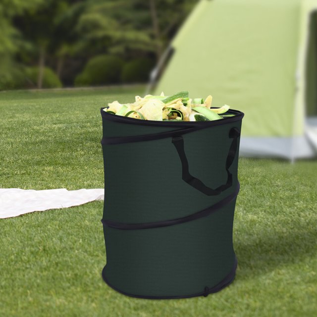SHZICMY PopUp Trash Can Car Garbage Can Garden Yard Outdoor Camping Trash Foldable Bin Dark