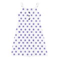 thumbnail image 4 of JDQJBZ Kids Toddler Girls Dress Sleeveless Button Front Layered Ruffle Hem with Pockets Sundress, 4 of 5