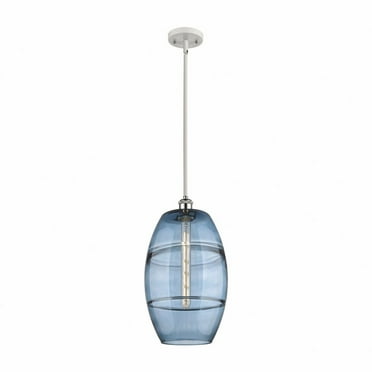 516-1S-WPC-G557-10BL-Innovations Lighting-Vaz - 1 Light Stem Hung Mini Pendant In Industrial Style-18.5 Inches Tall and 10 Inches Wide-White Polished